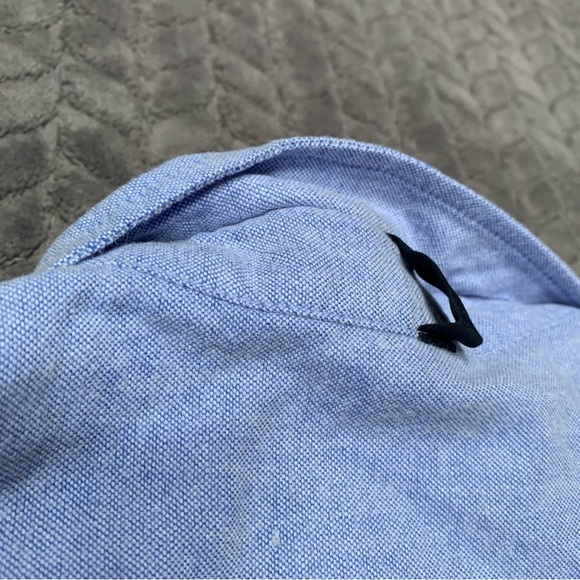 Descendant Of Thieves Shirt Mens Large Blue Long Sleeve Chambray Dres Ladro - Picture 7 of 14